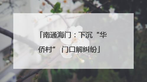 南通海门：下沉“华侨村” 门口解纠纷