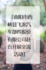 南阳市西峡县飞龙汽车部件股份有限公司赴台开展交流活动