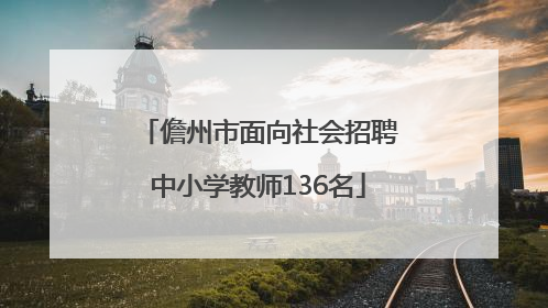 儋州市面向社会招聘中小学教师136名