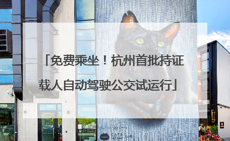 免费乘坐！杭州首批持证载人自动驾驶公交试运行