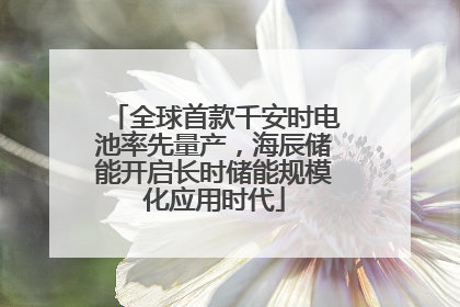 全球首款千安时电池率先量产，海辰储能开启长时储能规模化应用时代