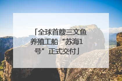 全球首艘三文鱼养殖工船“苏海1号”正式交付