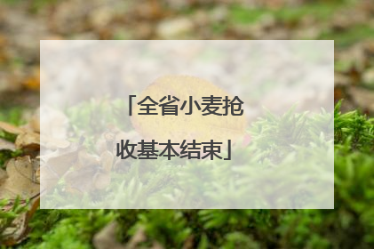 全省小麦抢收基本结束
