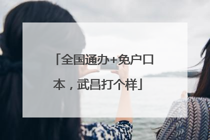 全国通办+免户口本，武昌打个样