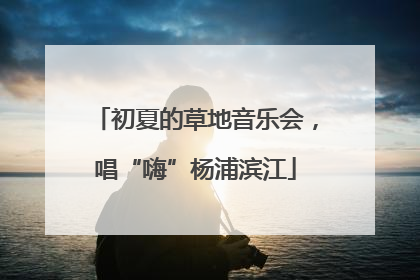 初夏的草地音乐会，唱“嗨”杨浦滨江