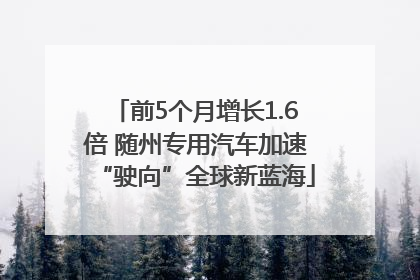 前5个月增长1.6倍 随州专用汽车加速“驶向”全球新蓝海