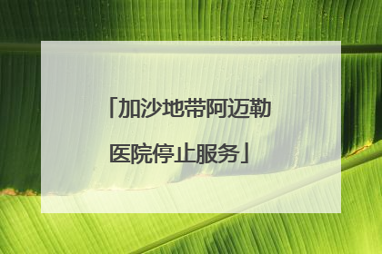 加沙地带阿迈勒医院停止服务