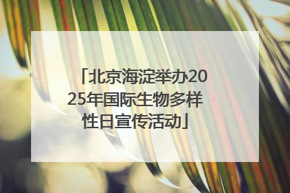 北京海淀举办2025年国际生物多样性日宣传活动