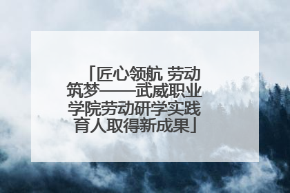 匠心领航 劳动筑梦——武威职业学院劳动研学实践育人取得新成果