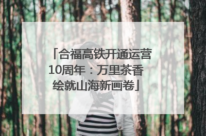 合福高铁开通运营10周年：万里茶香绘就山海新画卷