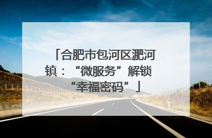 合肥市包河区淝河镇：“微服务”解锁“幸福密码”