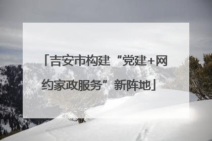 吉安市构建“党建+网约家政服务”新阵地