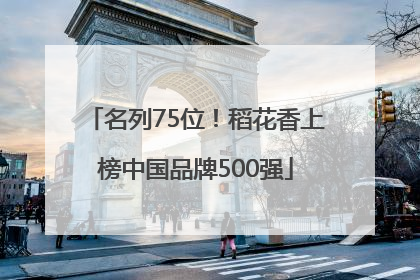名列75位！稻花香上榜中国品牌500强