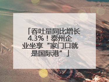 吞吐量同比增长4.3%！泰州企业坐享“家门口就是国际港”