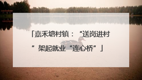 嘉禾塘村镇：“送岗进村”架起就业“连心桥”