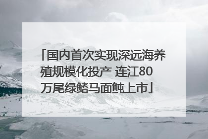 国内首次实现深远海养殖规模化投产 连江80万尾绿鳍马面鲀上市