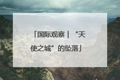 国际观察｜“天使之城”的坠落