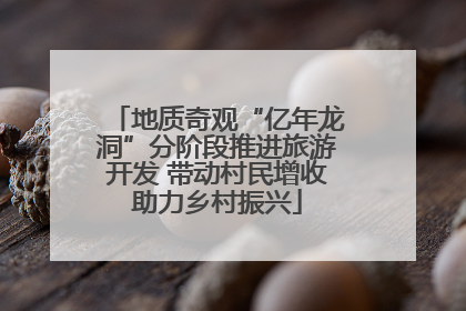 地质奇观“亿年龙洞”分阶段推进旅游开发 带动村民增收助力乡村振兴