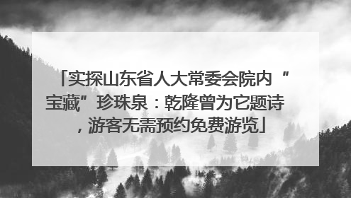 实探山东省人大常委会院内“宝藏”珍珠泉：乾隆曾为它题诗，游客无需预约免费游览