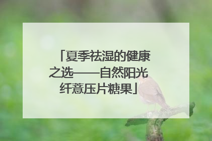 夏季祛湿的健康之选——自然阳光纤薏压片糖果