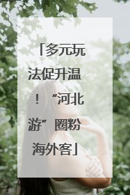 多元玩法促升温！“河北游”圈粉海外客