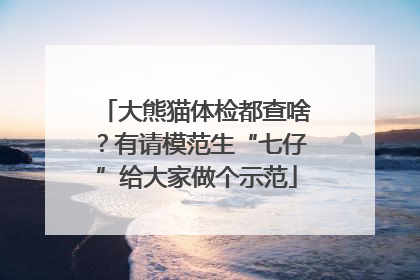 大熊猫体检都查啥？有请模范生“七仔”给大家做个示范