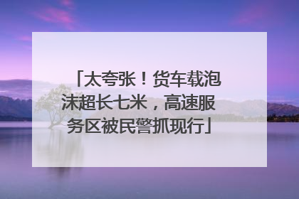 太夸张！货车载泡沫超长七米，高速服务区被民警抓现行