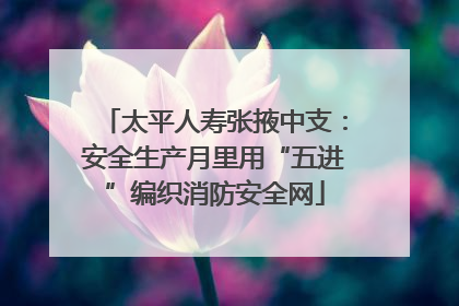 太平人寿张掖中支：安全生产月里用“五进”编织消防安全网