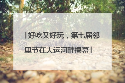 好吃又好玩，第七届邻里节在大运河畔揭幕