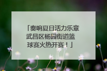 奏响夏日活力乐章 武昌区杨园街道篮球赛火热开赛！