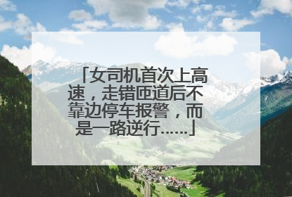 女司机首次上高速，走错匝道后不靠边停车报警，而是一路逆行……