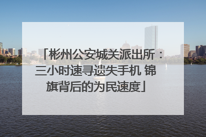 彬州公安城关派出所：三小时速寻遗失手机 锦旗背后的为民速度