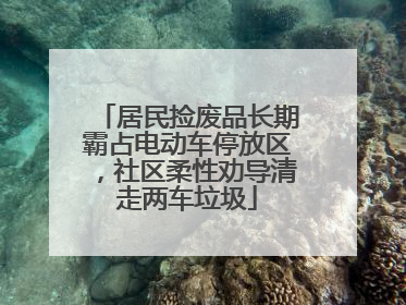 居民捡废品长期霸占电动车停放区，社区柔性劝导清走两车垃圾