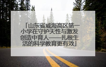 山东省威海高区第一小学在守护天性与激发创造中育人——扎根生活的科学教育更有效
