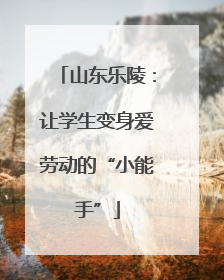 山东乐陵：让学生变身爱劳动的“小能手”