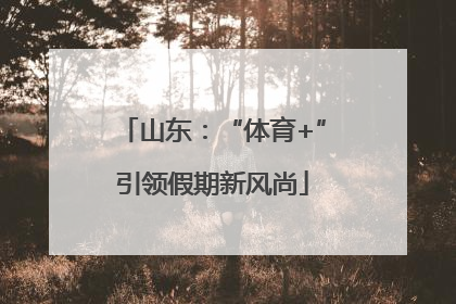 山东：“体育+”引领假期新风尚