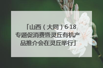 山西（大同）6·18专题促消费暨灵丘有机产品推介会在灵丘举行