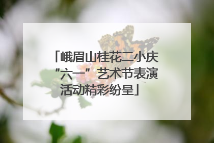 峨眉山桂花二小庆“六一”艺术节表演活动精彩纷呈
