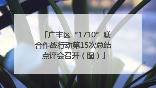 广丰区“1710”联合作战行动第15次总结点评会召开（图）