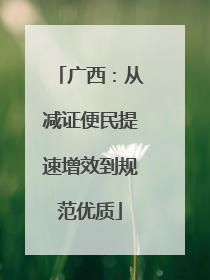 广西：从减证便民提速增效到规范优质