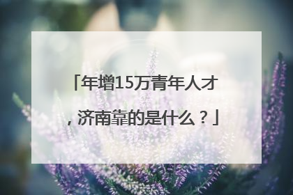 年增15万青年人才，济南靠的是什么？
