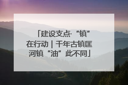 建设支点·“镇”在行动｜千年古镇匡河镇“油”此不同
