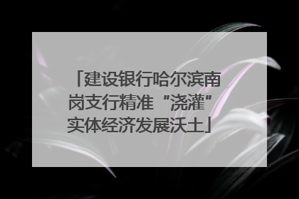 建设银行哈尔滨南岗支行精准“浇灌”实体经济发展沃土