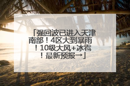 强回波已进入天津南部！4区大到暴雨！10级大风+冰雹！最新预报→