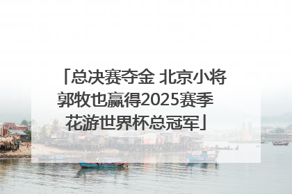 总决赛夺金 北京小将郭牧也赢得2025赛季花游世界杯总冠军