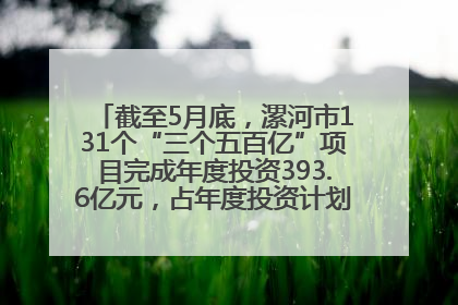 截至5月底，漯河市131个“三个五百亿”项目完成年度投资393.6亿元，占年度投资计划的50.41%——“三个五百亿”项目带动产业提质升级