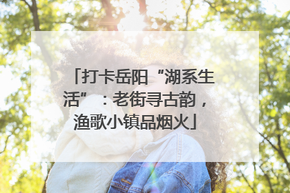 打卡岳阳“湖系生活”：老街寻古韵，渔歌小镇品烟火
