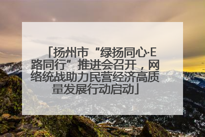 扬州市“绿扬同心·E路同行”推进会召开，网络统战助力民营经济高质量发展行动启动