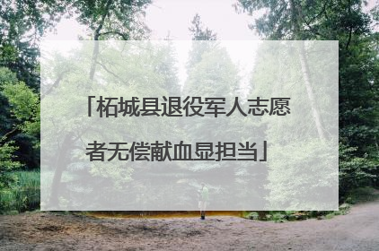 柘城县退役军人志愿者无偿献血显担当