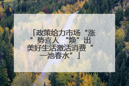 政策给力市场“涨”势喜人 “焕”出美好生活激活消费“一池春水”